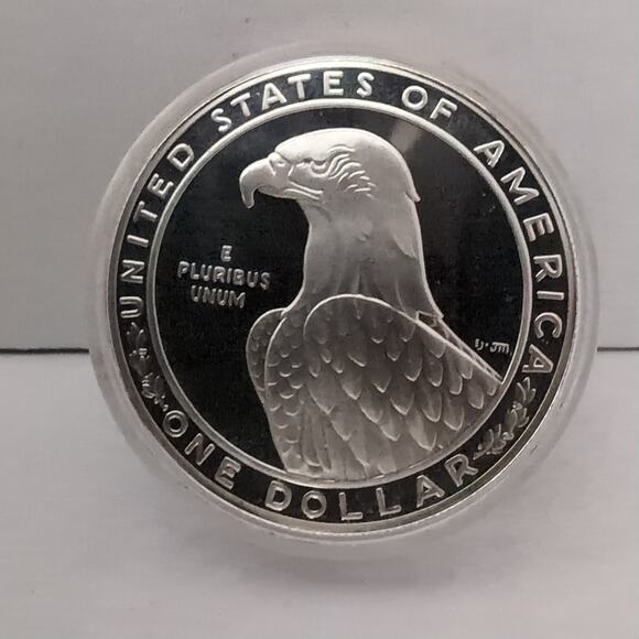 United States 1983 Olympics Los Angeles Elizabeth Jones Silver Dollar Proof Coin - Picture 3 of 8